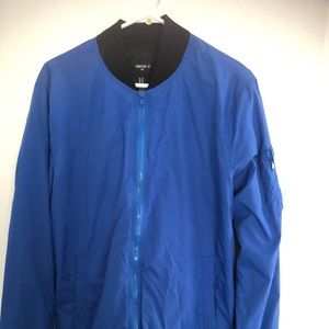 Mens blue windbreaker jacket